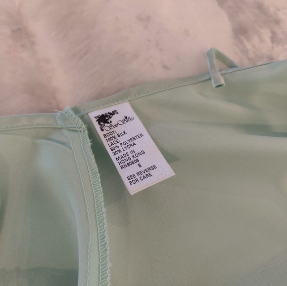 NWT Silk Teddy Bodysuit | Satin Mint Vintage Sexy Lingerie - Picture 5 of 5